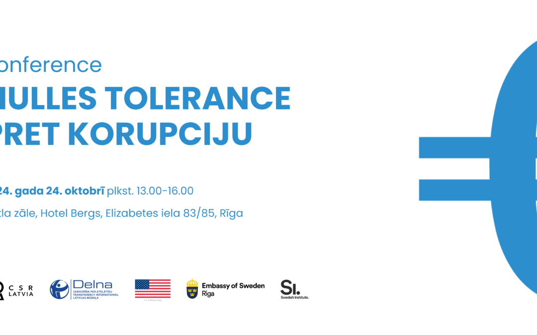 Notiks konference “Nulle tolerance pret korupciju”